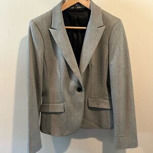 Express Studio Stretch size 12 Gray One Button Blazer Jacket